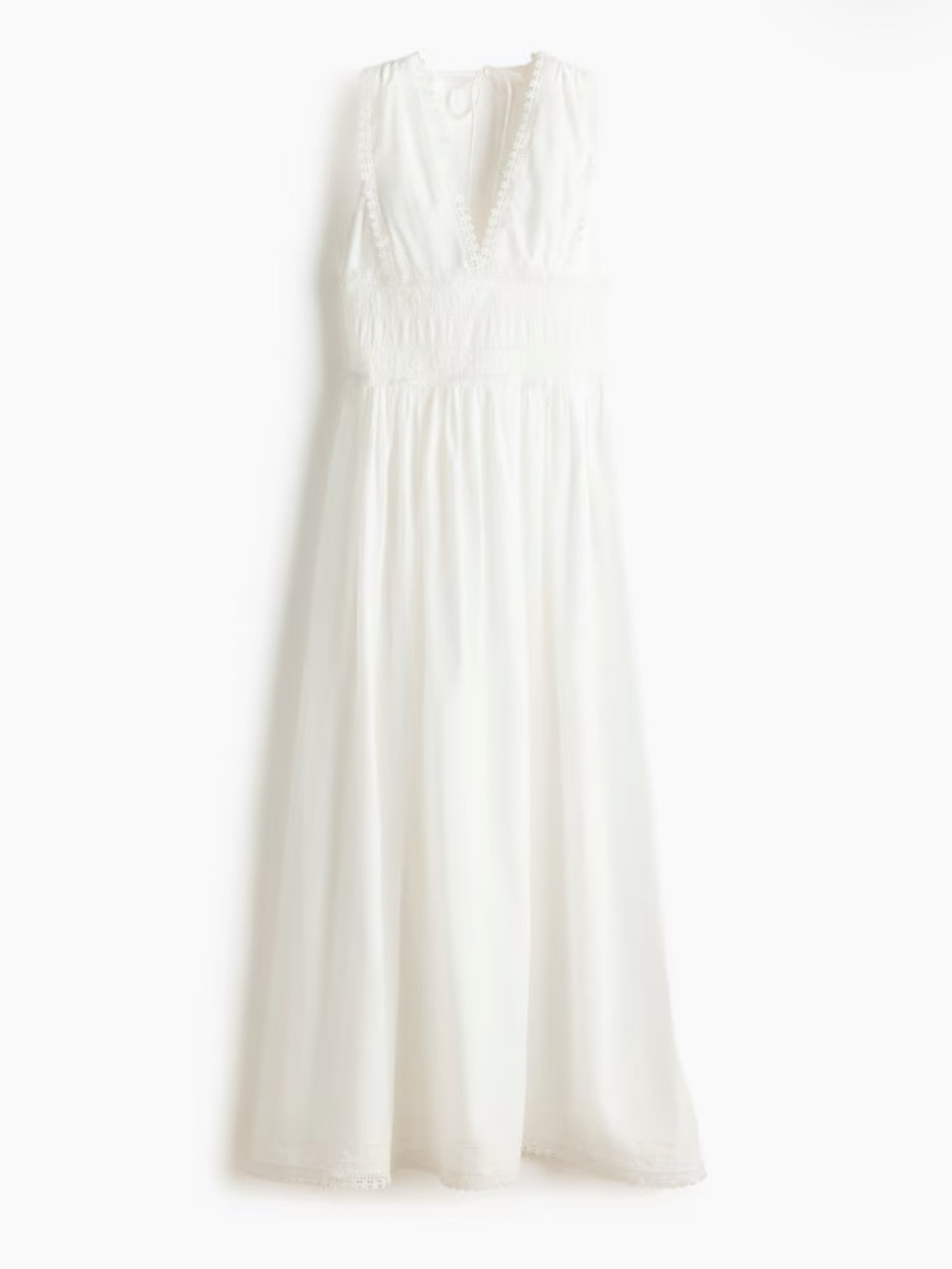 Muslin White Lace-Trim Maxi Dress - NWT, size S (will fit up to slim size 6) - Picture 5 of 6